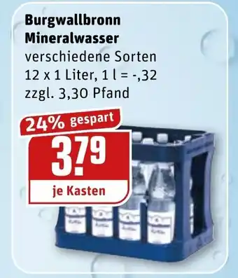 REWE Kaufpark Burgwallbronn Mineralwasser 12x1L Angebot