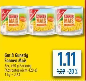 diska Gut & Günstig Sonnen Mais 450g Angebot