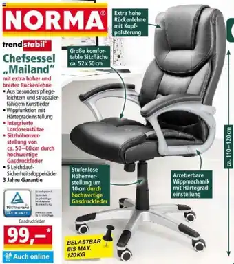 Norma trend stabil Chefsessel ,,Mailand" Angebot