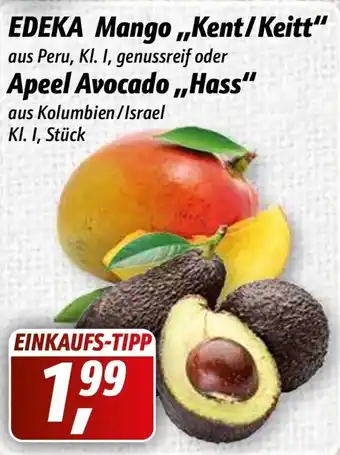 Simmel Edeka Mango ,,Kent/Keitt" oder Apeel Avocado ,,Hass" Angebot