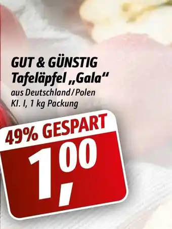 Simmel Gut & Günstig Tafeläpfel ,,Gala" 1kg Angebot