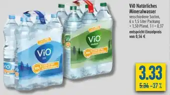 diska Vio Natürliches Mineralwasser 6x1,5L Angebot