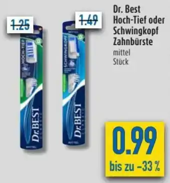 diska Dr. Best Hoch Tief oder Schwingkopf Zahnbürste Angebot