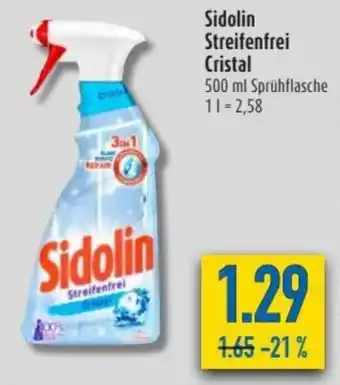 diska Sidolin Streifenfrei Cristal 500ml Angebot