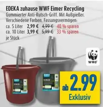 diska Edeka zuhause WWF Eimer Recycling Angebot