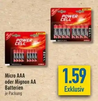 diska Micro AAA oder Mignon AA Batterien Angebot