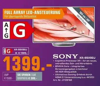 Saturn Sony XR-65X92J Angebot