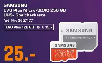 Saturn Samsung EVO Plus Micro SDXC 256GB UHS-Speicherkarte Angebot