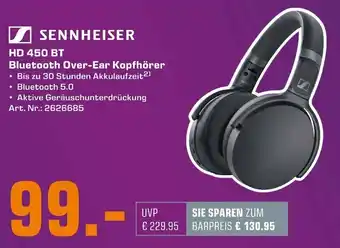 Saturn Sennheiser HD 450 BT Bluetooth Over Ear Kopfhörer Angebot