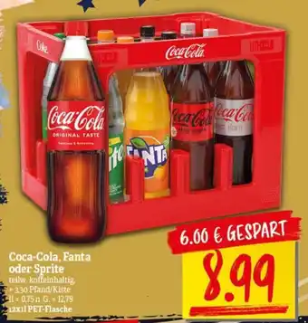 NP Discount Coca-Cola, Fanta oder Sprite 12*1L Angebot