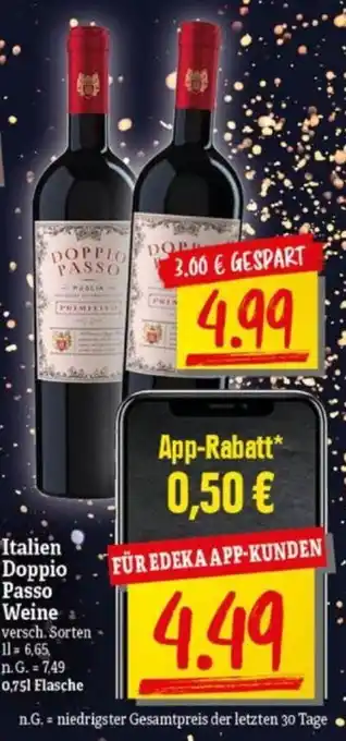 NP Discount Doppio Passo Weine versch. Sorten 750ml Angebot