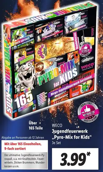 Lidl WECO Jugendfeuerwerk ,,Pyro-Mix for Kids" Angebot