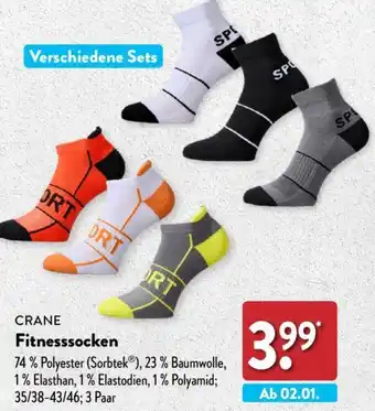 Aldi Nord CRANE Fitnesssocken Angebot