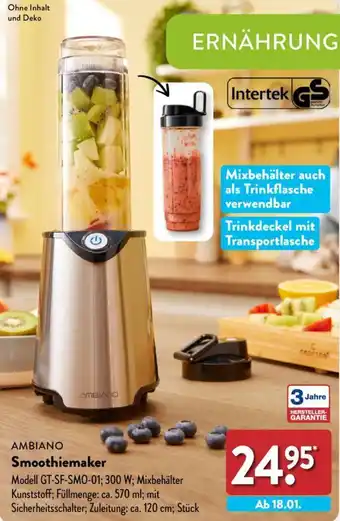 Aldi Nord AMBIANO Smoothiemaker Angebot