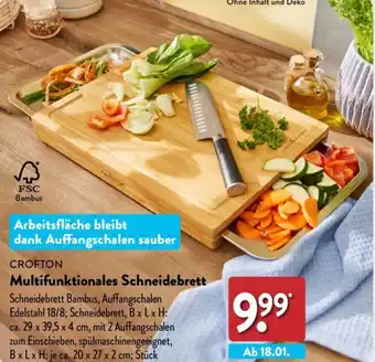 Aldi Nord CROFTON Multifunktionales Schneidebrett Angebot