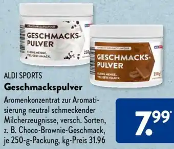 Aldi Süd ALDI SPORTS Geschmackspulver 250 g Packung Angebot