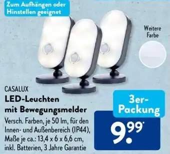 Aldi Süd CASALUX LED-Leuchten mit Bewegungsmelder 3er-Packung Angebot