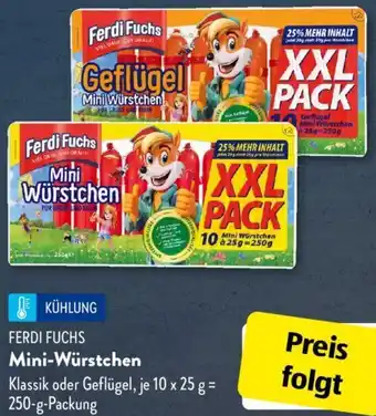 Aldi Süd FERDI FUCHS Mini-Würstchen 250 g Packung Angebot