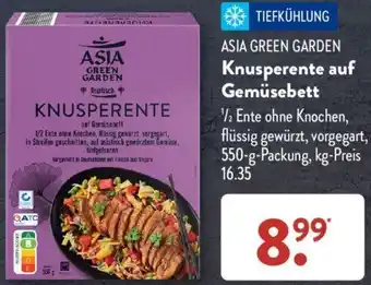 Aldi Süd ASIA GREEN GARDEN Knusperente auf Gemüsebett 550 g Packung Angebot