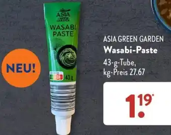 Aldi Süd ASIA GREEN GARDEN Wasabi-Paste 43 g Tube Angebot