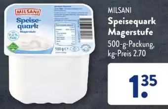 Aldi Süd MILSANI Speisequark Magerstufe 500 g Packung Angebot