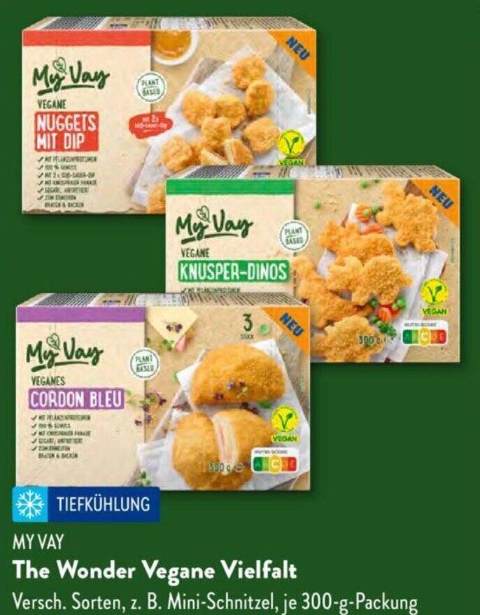 MY VAY The Wonder Vegane Vielfalt 300 g Packung Angebot bei Aldi Süd