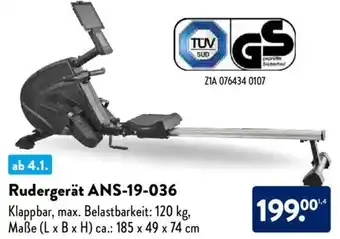 Aldi Süd Rudergerät ANS-19-036 Angebot