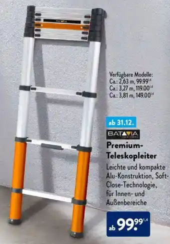 Aldi Süd BATAVIA Premium Teleskopleiter Angebot