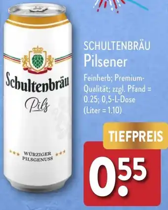 Aldi Nord SCHULTENBRÄU Pilsener 0,5 L Dose Angebot