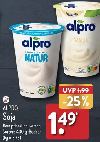 Aldi Nord ALPRO Soja 400 g Becher Angebot