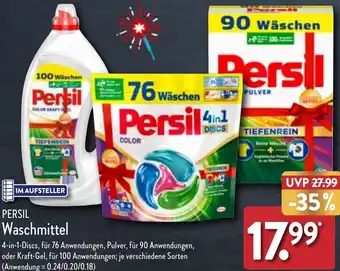 Aldi Nord PERSIL Waschmittel 76/90/100 Wäschen Angebot