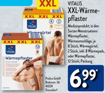 Aldi Nord VITALIS XXL-Wärmepflaster Angebot