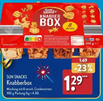 Aldi Nord SUN SNACKS Knabberbox 300 g Packung Angebot