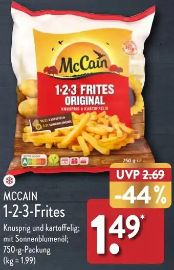 Aldi Nord MCCAIN 1-2-3-Frites 750 g Packung Angebot