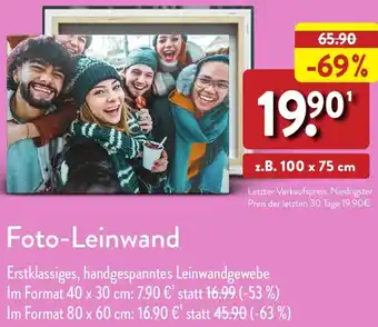 Aldi Nord Foto-Leinwand Angebot