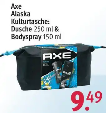 Rossmann Axe Alaska Kulturtasche: Dusche 250 ml & Bodyspray 150 ml Angebot