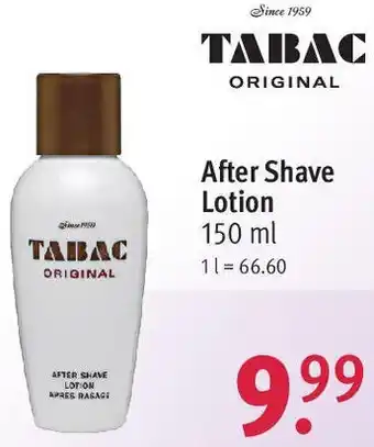 Rossmann TABAC ORIGINAL After Shave Lotion 150 ml Angebot