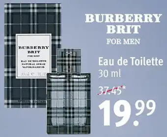 Rossmann BURBERRY BRIT FOR MEN Eau de Toilette 30 ml Angebot