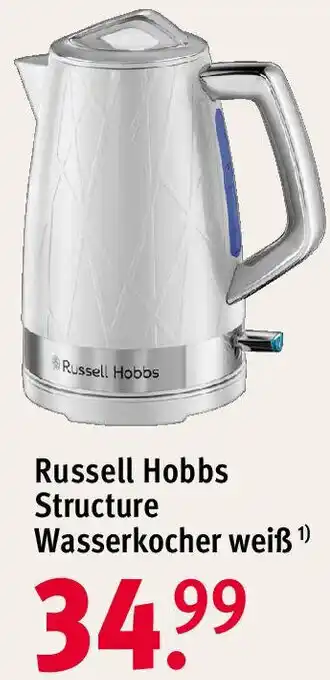 Rossmann Russell Hobbs Structure Wasserkocher weiß Angebot