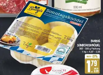 Marktkauf BURGIS SONNTAGSKNÖDEL 360 - 500 g Packung Angebot