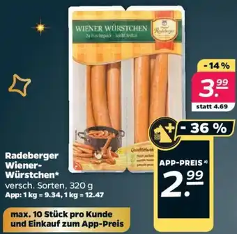 NETTO Radeberger Wiener-Würstchen 320 g Angebot