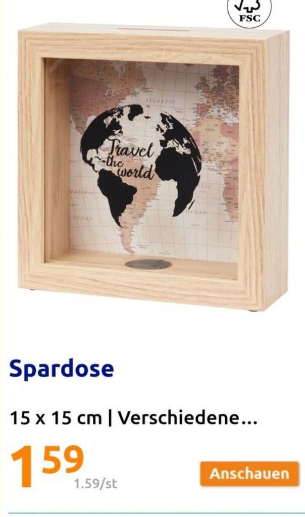 Spardose 15 x 15 cm Angebot bei Action