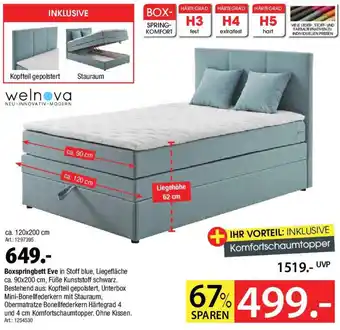 Zurbrüggen welnova Boxspringbett Eve Angebot
