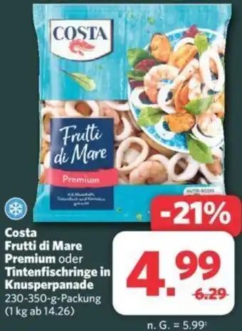 Combi Costa Frutti di Mare Premium oder Tintenfischringe in Knusperpanade 230-350 g Packung Angebot