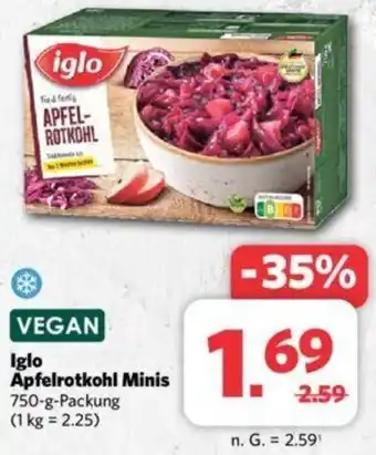 Combi Iglo Apfelrotkohl Minis 750 g Packung Angebot