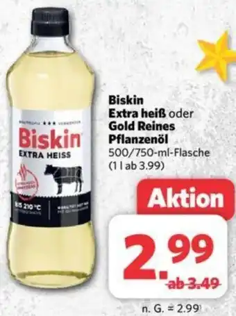 Combi Biskin Extra heiß oder Gold Reines Pflanzenöl 500/750 ml Flasche Angebot