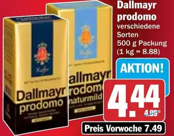 Hit Dallmayr prodomo 500 g Packung Angebot