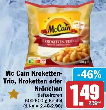 Hit Mc Cain Kroketten- Trio, Kroketten oder Krönchen 500-600 g Beutel Angebot