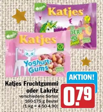 Hit Katjes Fruchtgummi oder Lakritz v 160-175 g Beutel Angebot