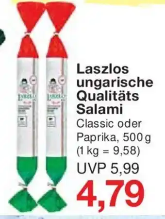 Jawoll Laszlos ungarische Qualitäts Salami 500 g Angebot